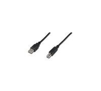 Câble USB 2.0 - DIGITUS - Tipo A B M/M - 1.8m - Negro - Conector M/M