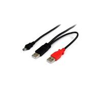 Cable USB 2.0 en Y para disco duro externo - STARTECH - 1,8m - 2x USB A (M) a 1x USB Mini B (M)