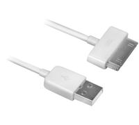Cable USB 2.0 Ewent Tipo A Macho para Apple 30 Pin 1 M Blanco
