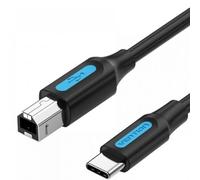 Cable USB 2.0 Impresora Vention CQUBG/ USB Tipo-B Macho - USB Tipo-C Macho/ 480Mbps/ 1.5m/ Negro