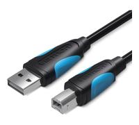 Cable USB 2.0 Impresora Vention VAS-A16-B100/ USB Tipo-B Macho - USB Macho/ 480Mbps/ 1m/ Negro