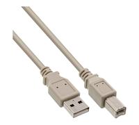 Cable USB 2.0 InLine®, A a B, beige, 1,8 m, a granel