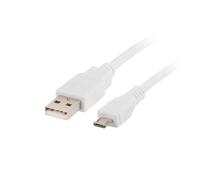 Cable USB 2.0 Micro-B Macho 1.8m Blanco de Lanberg