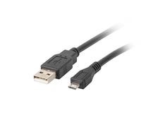lanberg CA de USBm de 10cc de 0010 de BK Cable de USB 2.0 a Macho a USB Micro B Macho, 1 m, Color Negro