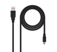 Cable USB 2.0 Nanocable 10.01.0402/ USB Macho - MiniUSB Macho/ 1.8m/ Negro