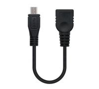 Cable USB 2.0 OTG Nanocable Micro B/M-A/F 15 CM Negro