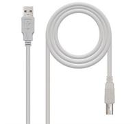 Cable USB 2.0 Nanocable USB-A/M para USB-B/M 1 M Bege