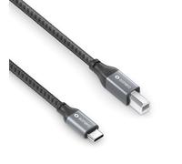cable USB 2.0 sonero - C/B -Aluminio-gris espacial/negro - 1,00m