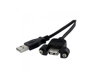 Cable usb 2.0 startech 0.30m - macho - hembra - negro