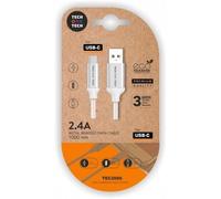 Cable USB 2.0 Tech One Tech TEC2006/ USB Tipo-C Macho - USB Macho/ 480Mbps/ 1m/ Blanco