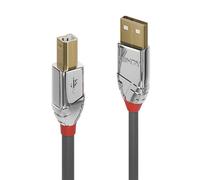 Cable USB 2.0 tipo A a B - Línea Cromo - 5m - Alto rendimiento y estético - Transfiere hasta 480Mbit/s