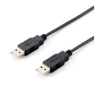 Cable USB 2.0 Tipo A Macho a Macho - 3m Doble Blindado Negro