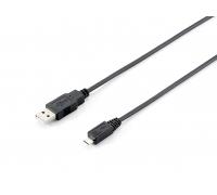 Equip 128594 Cable USB 2.0 tipo A macho a micro-B macho, 1,0 m