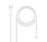 Cable Nanocable Lightning a USB Tipo C 1m para iPhone, iPad e iPod - Blanco