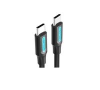 Cable USB 2.0 Tipo-C Vention COSBF/ USB Tipo-C Macho - USB Tipo-C Macho/ Hasta 60W/ 480Mbps/ 1m/ Negro