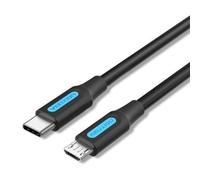 Cable USB 2.0 Tipo-C Vention COVBG/ USB Tipo-C Macho - MicroUSB Macho/ 480Mbps/ 1.5m/ Negro