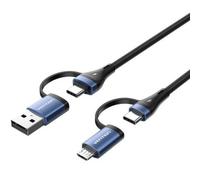 Cable USB 2.0 Tipo-C Vention CTLLF/ USB Tipo-C Macho - USB Macho/ MicroUSB Macho - USB Tipo-C Macho/