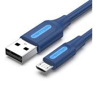 Cable Usb 2.0 A Micro Usb 2 M Azul Oscuro Vention