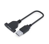 Cable USB 3.0 2.0 de extensión macho a hembra, cable extensor con montaje en panel de tornillo para ventilador USB de 0,3 m, 0,5 m, 1 m, 2 m, carga móvil, tableta, transferencia digital