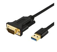 Cable USB 3.0 a VGA de 6 pies, cable adaptador USB a VGA 1080P @ 60Hz, tarjeta de vídeo externa, solo compatible con Windows 10/8.1/8/7 (no XP/Vista/Mac OS X), negro