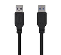 Cable USB 3.0 Aisens A105-0448/ USB Macho - USB Macho/ 3m/ Negro