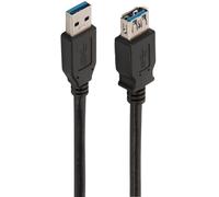 Cable USB 3.0 Ewent Tipo A Macho para Tipo A Hemea 1.8 M Negro
