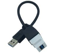 Cable USB 3.0 Keystone Jacks USB 3.0 hembra a macho adaptador de inserción de montaje en panel
