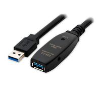 Cable USB 3.0 MCL 10 m Negro Extensión Activa 2,5 Gbit/s