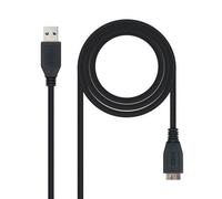 Nanocable Cable USB 3.0 10.01.1101-BK USB A macho a Micro USB macho 1 m Negro