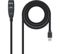 Cable USB 3.0 Nanocable Prolongador USB-A M/F 5 M Negro