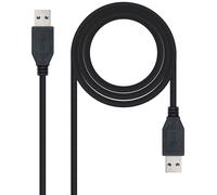 Cable USB 3.0 Nanocable USB-A M/M 1 M Negro