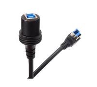 Cable USB 3.0 Tipo-B Macho A Hembra de 30 cm, Montaje en Panel, Cable AUX para Impresoras, Discos Duros Externos, Impresoras, Escáneres VOIP