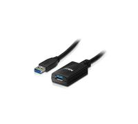 Cable USB 3.0 USB A hona - USB A hane 5 m Negro