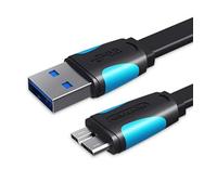 Cable USB 3.0 Vention VAS-A12-B150/ MicroUSB Macho - USB Macho/ Hasta 10W/ 5Gbps/ 1.5m/ Azul y Negro