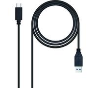 Cable USB 3.1 GEN2 10Gbps 3A Nanocable USB-C/M para USB-A/M 0.5 M Negro