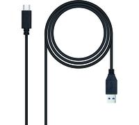 Cable USB 3.1 GEN2 10Gbps 3A Nanocable USB-C/M para USB-A/M 1.5 M Negro