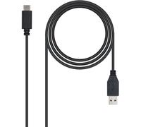 Cable USB 3.1 GEN2 10Gbps 3A Nanocable USB-C/M para USB-A/M 1 M Negro