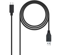 Cable USB 3.1 GEN2 10Gbps 3A Nanocable USB-C/M para USB-A/M 2 M Negro