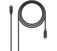 Cable USB 3.1 GEN2 10Gbps 5A Nanocable USB-C M/M 1.0 M Negro