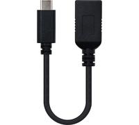Cable USB 3.1 OTG Nanocable USB-C/M para USB-A/F 15CM Negro
