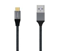 Cable USB 3.1 Tipo-C Aisens A107-0631/ USB Tipo-C Macho - USB Macho/ Hasta 27W/ 1250Mbps/ 1m/ Gris