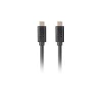 Lanberg Cable USB 3.1 Tipo C (macho/macho) Quick CA-CMCM-32CU-0010-BK 1 m 10 Gb/s PD 100W Negro