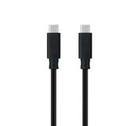 Cable USB 3.1 Tipo-C Nanocable 10.01.4101-L150/ USB Tipo-C Macho - USB Tipo-C Macho/ Hasta 100W/ 10Gbps/ 1.5m/ Negro