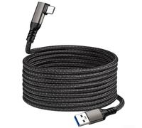 Cable USB 3.2 Gen, transferencia de datos de 10 Gbps y carga rápida de 3 A para auriculares Meta Link VR, cable USB-A a USB-C negro (0.3)