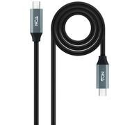 Cable USB 3.2 Gen2x2 Nanocable 20Gbps 5A/100W 4K@60Hz USB-C M/M 1.5 M Negro