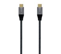 Cable USB 3.2 Tipo-C Aisens A107-0672 20GBPS 100W/ USB Tipo-C Macho - USB Tipo-C Macho/ Hasta 100W/ 20Gbps/ 1.5m/ Gris