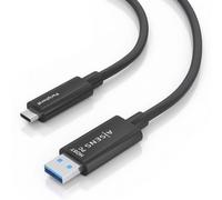 Cable USB 3.2 Tipo-C AOC Aisens A157-0927/ USB Tipo-C Macho - USB Macho/ 10Gbps/ 40m/ Negro