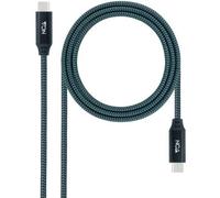 Cable Type-c A Type-c Usb 3.2 Gris/negro 1.5m Nanocable