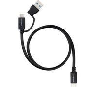 Cable USB-C a USB-C y USB-A Nanocable 0,5 m USB 3.2 Gen 2 60 W 4K