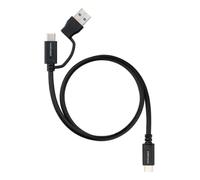 NANOCABLE 10.01.4803 - Cable USB-C 3.2 Gen2 10Gbp 60W, 4K/60Hz, USB-C+USB-A/M - USB-C/M, Negro, 3 m